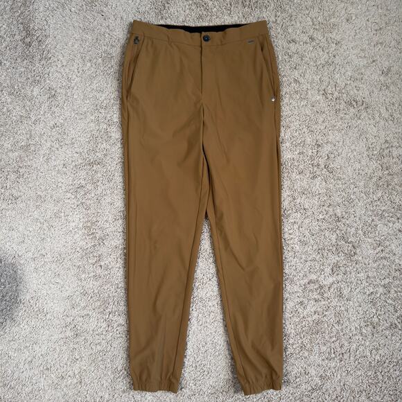 Vuori Fleet Pants Mens Small Performance Jogger Stretch Athletic Brown - Picture 1 of 11